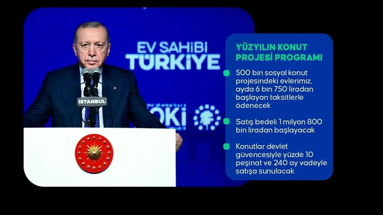 6 bin 750 TL taksitle ev sahibi olacaksınız! İşte 500 bin konut kampanyası detayları