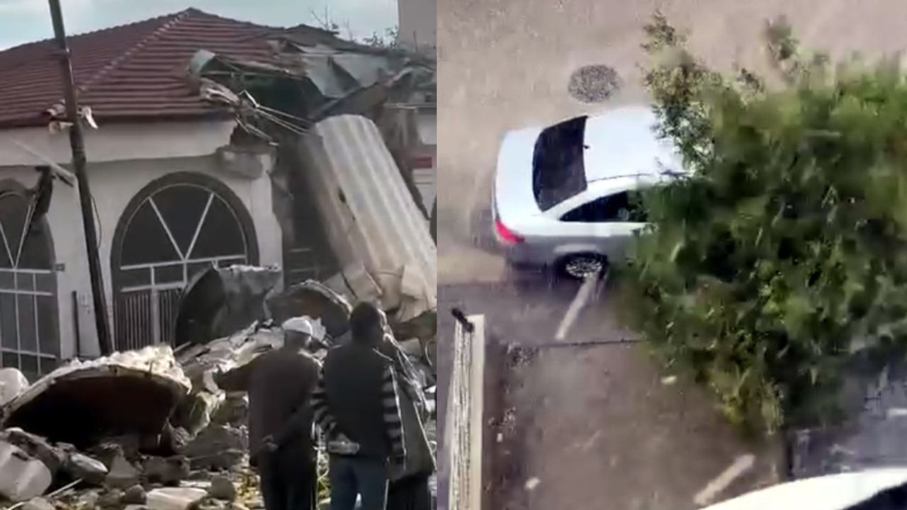 Feci kaza: Otomobil zeytinlik alana uçtu, 2 yaralı!
