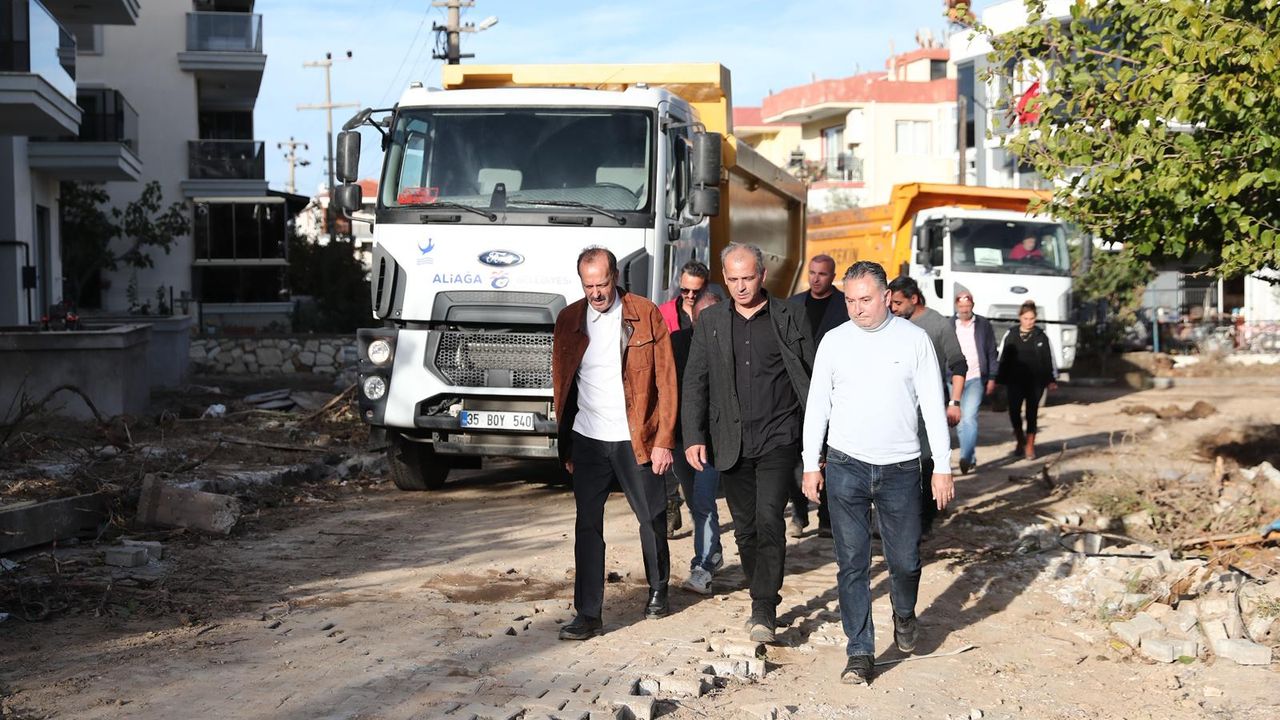 MHP'li Osmanağaoğlu, aşırı yağıştan etkilenen Foça'da inceleme yaptı