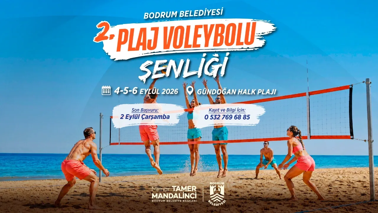 Plaj voleybolunun adresi Bodrum olacak
