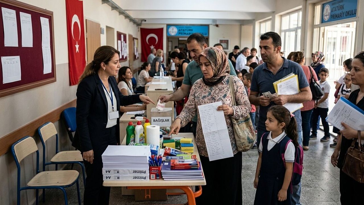 Velinin bir elinde liste diğerinde ‘bağış’ fişi