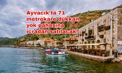 Ayvacık’ta 71 metrekare dükkan yok pahasına icradan satılacak