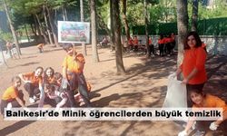 Balıkesir'de Minik öğrencilerden büyük temizlik