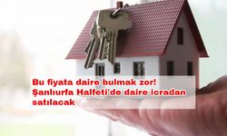 Bu fiyata daire bulmak zor! Şanlıurfa Halfeti'de daire icradan satılacak