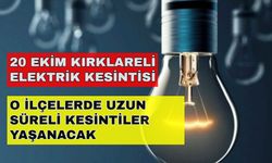 Kırklareli'de yaşayanlar dikkat! O saatte elektrikler kesilecek... -20 Ekim Kırklareli elektrik kesintisi