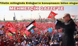 Filistin mitinginde Erdoğan'ın konuşmasını bölen slogan: Mehmetçik Gazze'ye