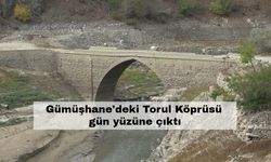 Gümüşhane'deki Torul Köprüsü gün yüzüne çıktı