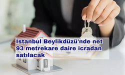 İstanbul Beylikdüzü'nde net 93 metrekare daire icradan satılacak