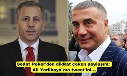 Sedat Peker'den dikkat çeken paylaşım: Ali Yerlikaya'nın tweet'ini...