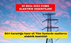 Siirt karanlığa hazır ol! Tüm ilçelerde saatlerce elektrik kesintisi! 20 Ekim 2023 Cuma