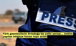 Türk gazetecilerin Ortadoğu'da çetin şavaşı... Çekim yapılan bölgeye havan topu atıldı!