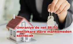 Ümraniye'de net 86,70 metrekare daire mahkemeden satılacak