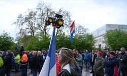Hollanda çiftçilerinden Brüksel'de protesto!