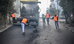 Bornova'da yol çalışmaları, kış günlerinde hız kesmiyor