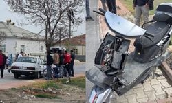 Feci kaza! Otomobille çarpışan motosikletlinin gözü yerinden çıktı