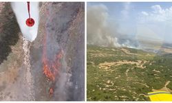 Foça’da yangın: Alevler ormana sıçradı