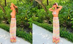 Hadise Maldivler'de bikinisiyle nefes kesici pozlar verdi