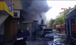 Hediyelik eşya dükkanında yangın çıktı