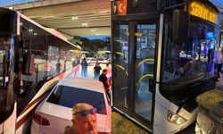 Bornova Küçükpark’ta feci kaza: ESHOT otomobili sürükledi