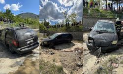 Korkunç kaza can alıyordu! Otomobil kanala uçtu