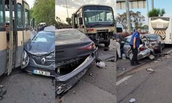 Minibüs, kırmızı ışıkta bekleyen araçlara çarptı: Çok sayıda yaralı var!