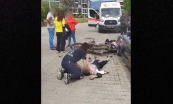 Motosiklet ile otomobilin çarpıştğı kazada 3 çocuk yaralandı