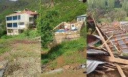 Şiddetli fırtına! Çatılar uçtu, ağaçlar devrildi