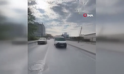 Ters yönden gelen otomobil ile motosiklet kafa kafaya geldi