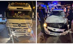 Tır ile otomobil çarpıştı, yaralılar var