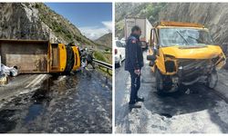 Yağışla gelen felaket! Pikap kontrolden çıktı, 2 yaralı