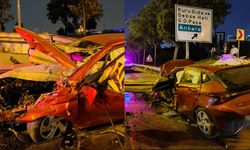 Bariyer otomobile ok gibi saplandı: Sürücünün mucizevi kurtuluş