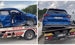 Hastane yolunda korkunç kaza: Otomobil ikiye katlandı, 2 ölü