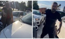 Kadın sürücü çocuklarının yanında darbedildi