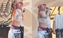 Hande Yener Alaçatı'da sahne aldı, tarzı sosyal medyayı karıştırdı