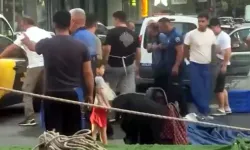 Pazarda başına direk düşen kişi ağır yaralandı