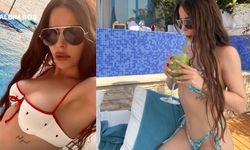 Bikinim küçük geldi diyen Simge Sağın çocuk bikinisi aldığını söyledi