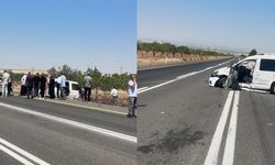 Ticari araçlar çarpıştı: 1’i ağır, 2 yaralı
