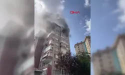 10 katlı binada yangın çıktı