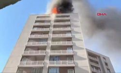 12 katlı binada yangın çıktı, müdahale sürüyor