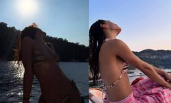 Hafsanur Sancaktutan'ın bikinili pozları olay oldu