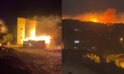 Dikili’de ot yangını: Bazı evler zarar gördü