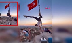 Türk bayrağı direğinde dans gösterisi yapan kadına soruşturma