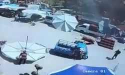 İzmir'de pazaryerinde korkunç kaza! Şemsiye, hamile kadın ve çocuğunun üstüne düştü