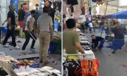 Pazar yeri savaş alanına döndü: Döner bıçaklı kavga, yaralılar var!