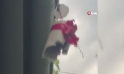 Eğitim amacıyla atılan roket evin çatısına düştü