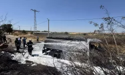 Seyir halindeki akaryakıt tankerinde yangın çıktı