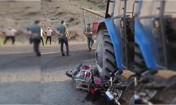 Traktör ile motosiklet çarpıştı: 1 ölü