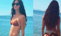İkiz kızları olan Tuğba Büyüküstün'den bikinili kas şovu!