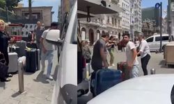 Yolun ortasında 'Bagaj indiremezsin' tartışması yaptılar