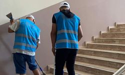 Yükümlüler hem meslek öğrendi hem okulları onardı